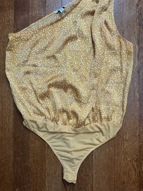 Express Yellow One Shoulder Bodysuit
